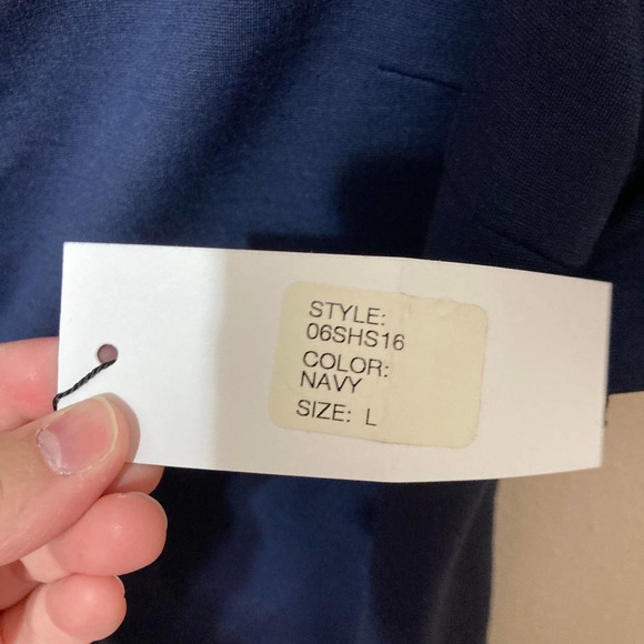 Buchanan Kang Zip Up Blouse Top Large Navy Blue - Picture 5 of 6